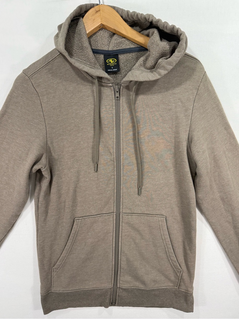 Athletic Works Men's Zip-Up Hoodie in Taupe